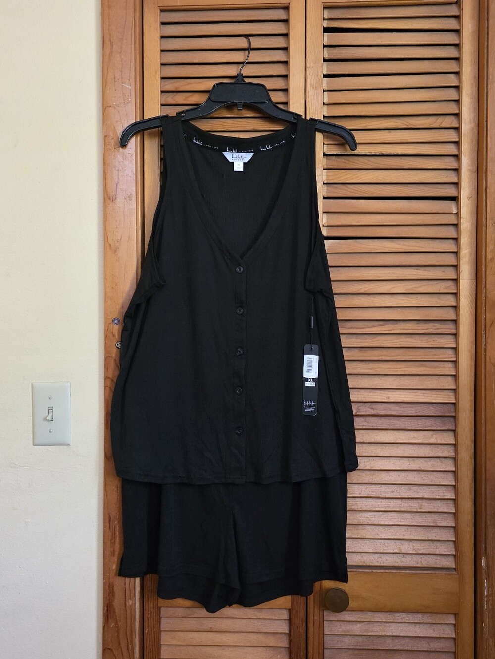 NWT Nicole Miller New York Ribbed Tank Top w/Coordinated Lounge Shorts Size XL